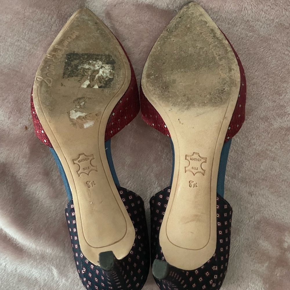 Sam Edelman Red/Navy Pumps